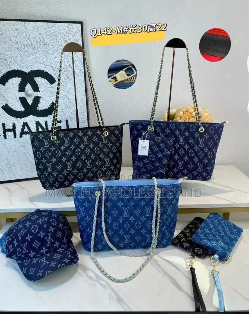 A Louis Vuitton-Inspired Denim Monogram Tote Bag