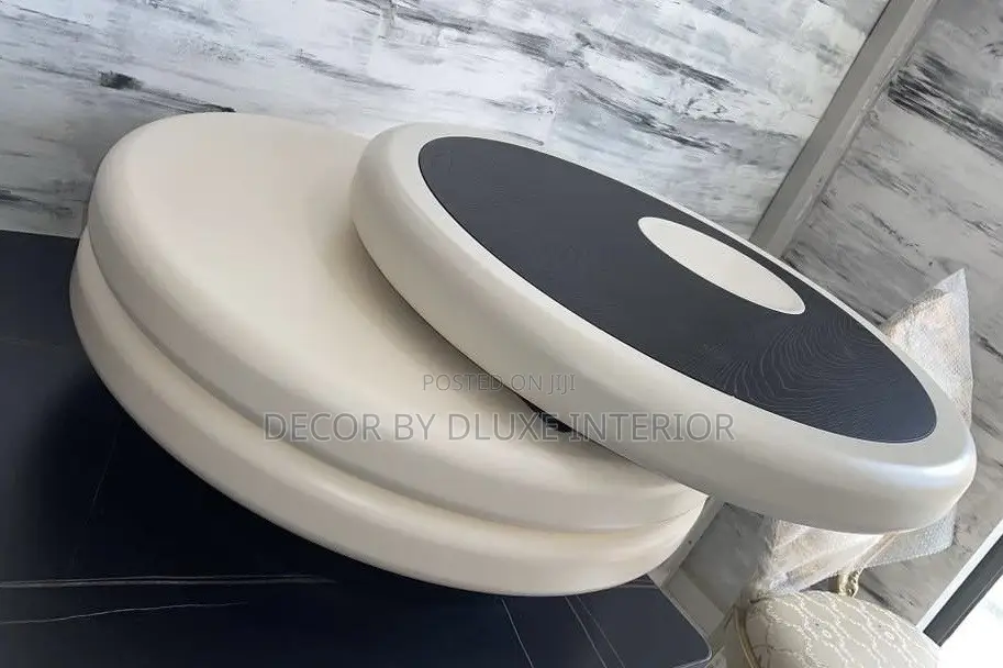 Italian Solid Wood Round Rotatable Coffee Table