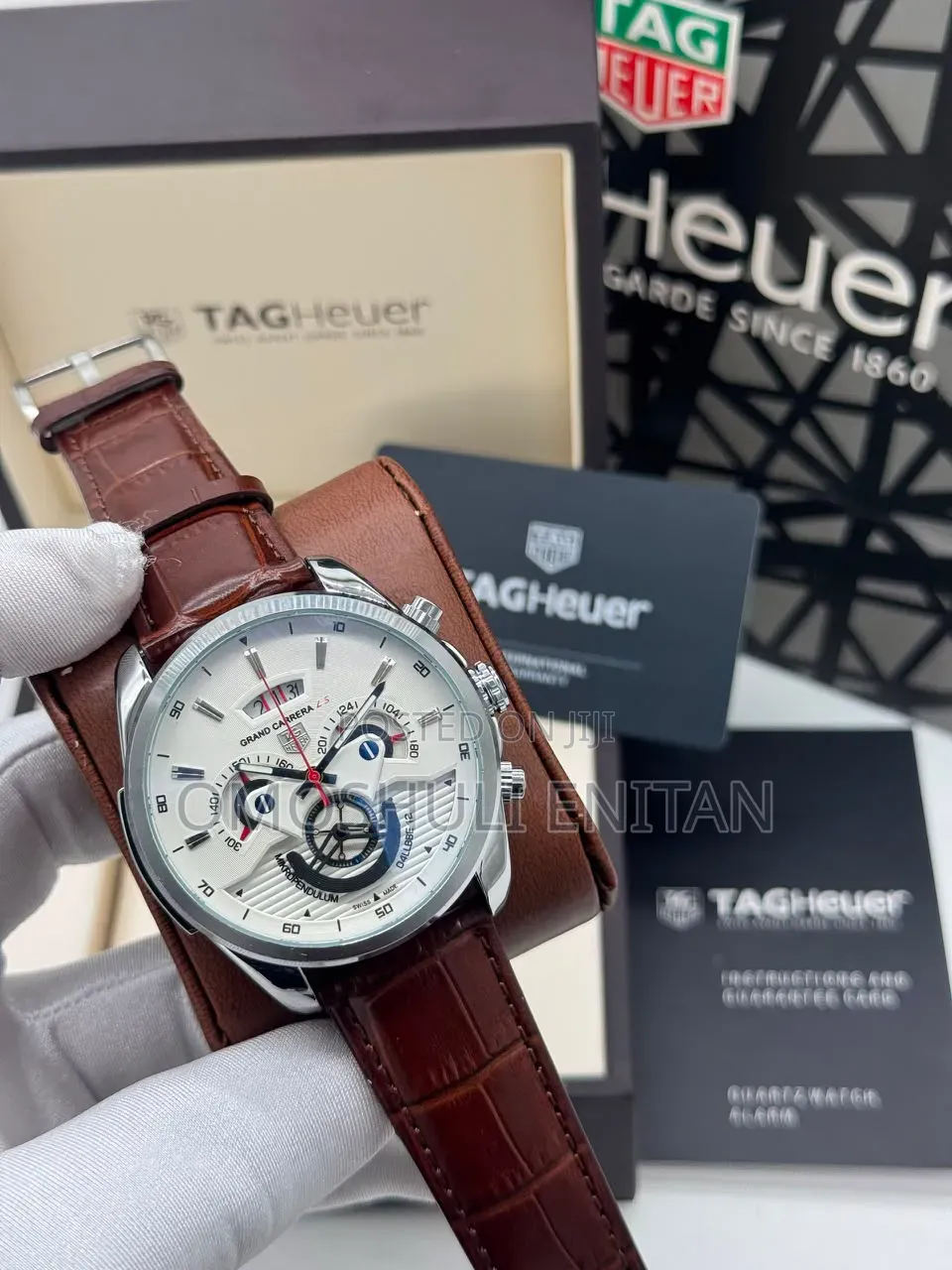 Tag Heuer Leather Chronographic Watch