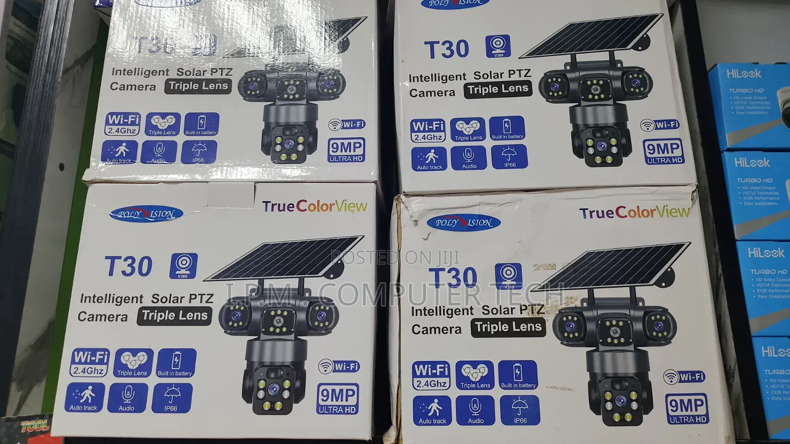 Poly Vision T30 Intelligent Solar PTZ Camera (Triple Lens)