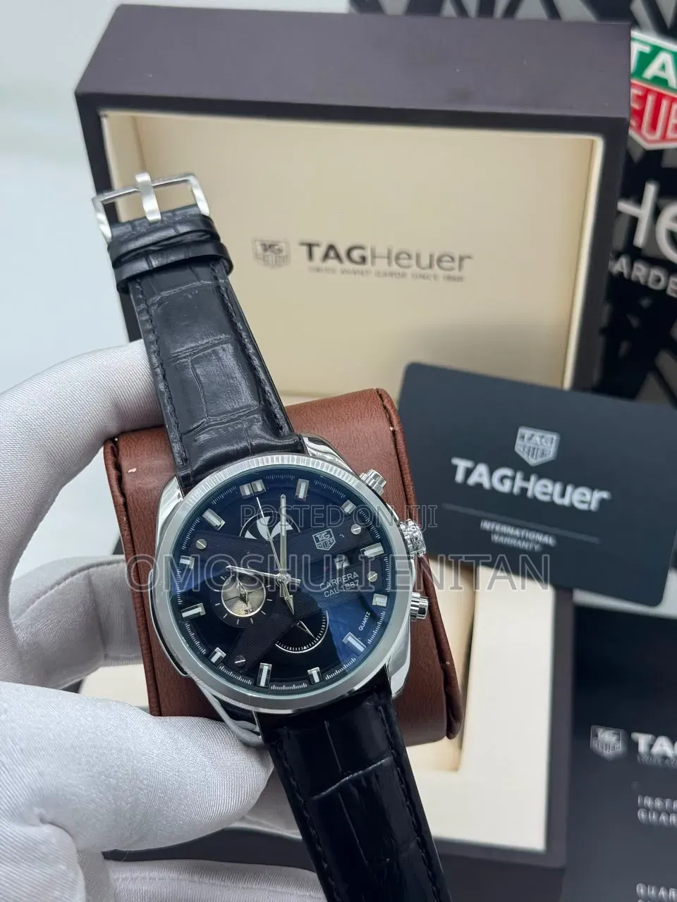 Tag Heuer Leather Chronographic Watch