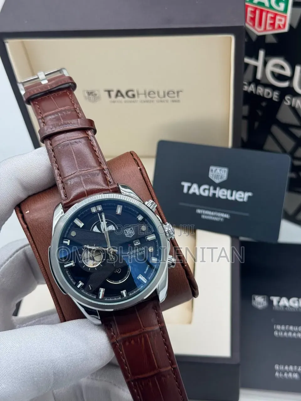Tag Heuer Leather Chronographic Watch