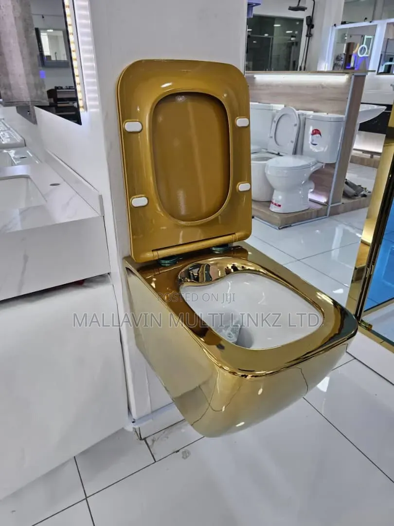 Golden Color Wall Hung Toilet Wc
