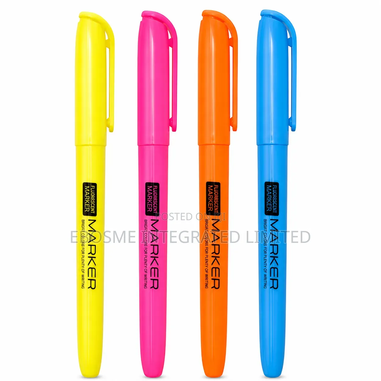 4pcs Fluorescent Highlighter Marker Set – Assorted Colors