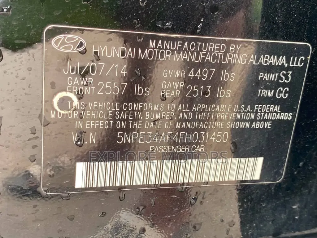 Hyundai Sonata 2015 Black