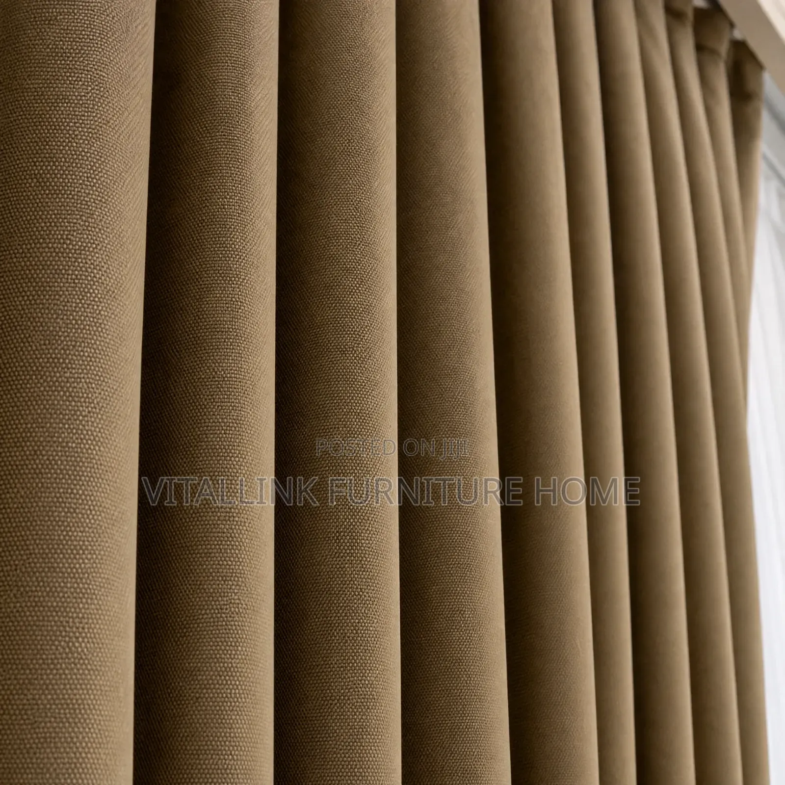 Premium Mocha Curtain Set With Sheer Drapes