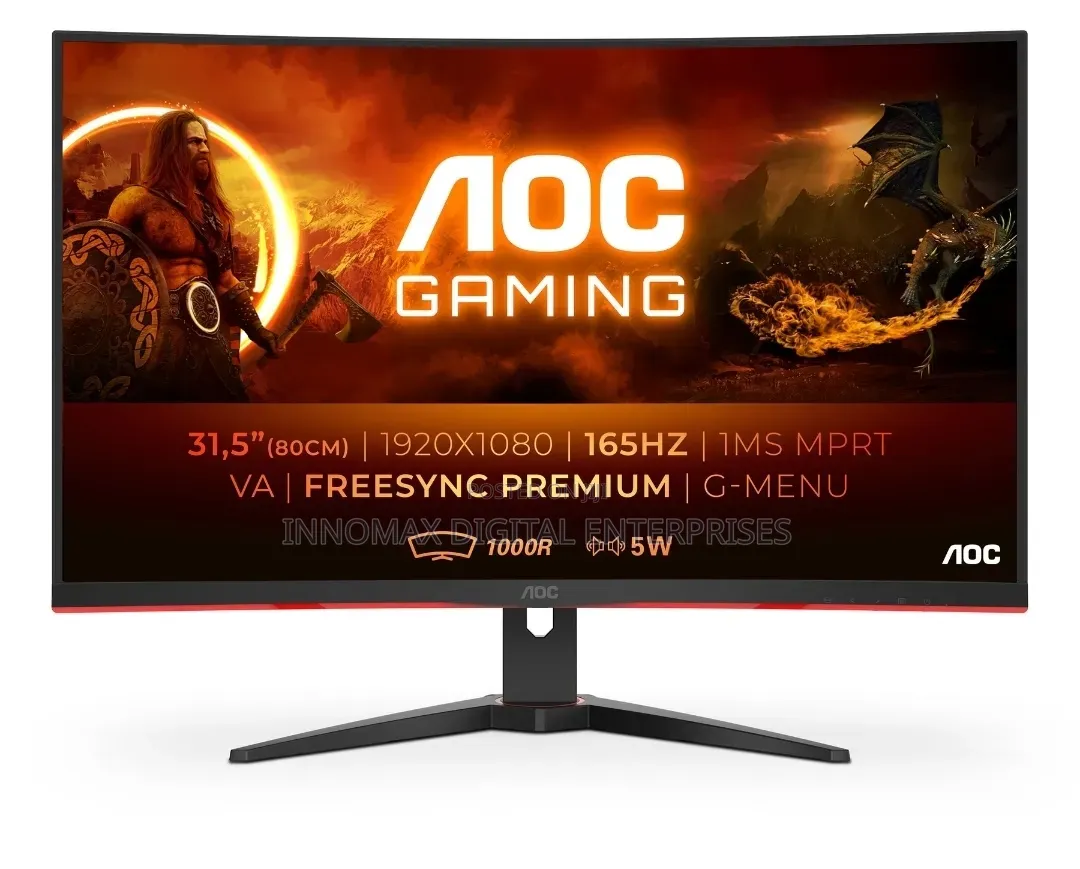 AOC 32-Inch Curved Gaming Monitor 1920x1080 FHD Fast 165Hz,1ms,HDMI