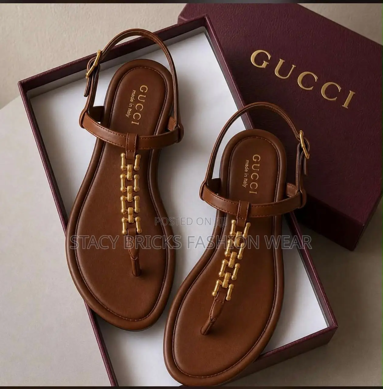 Gucci Sandal Comes With Branded Box