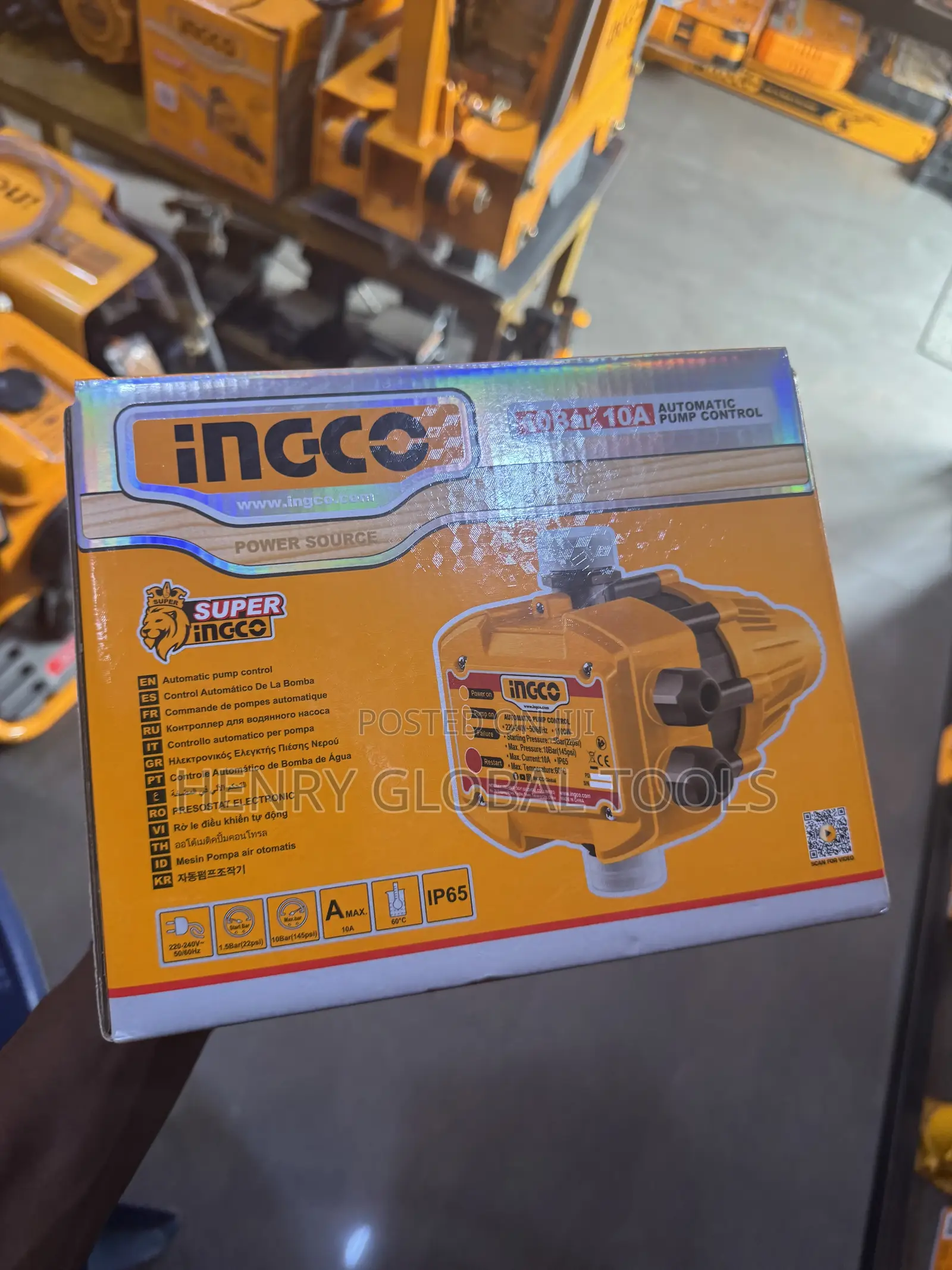 10bar 10A Ingco Automatic Pump Control