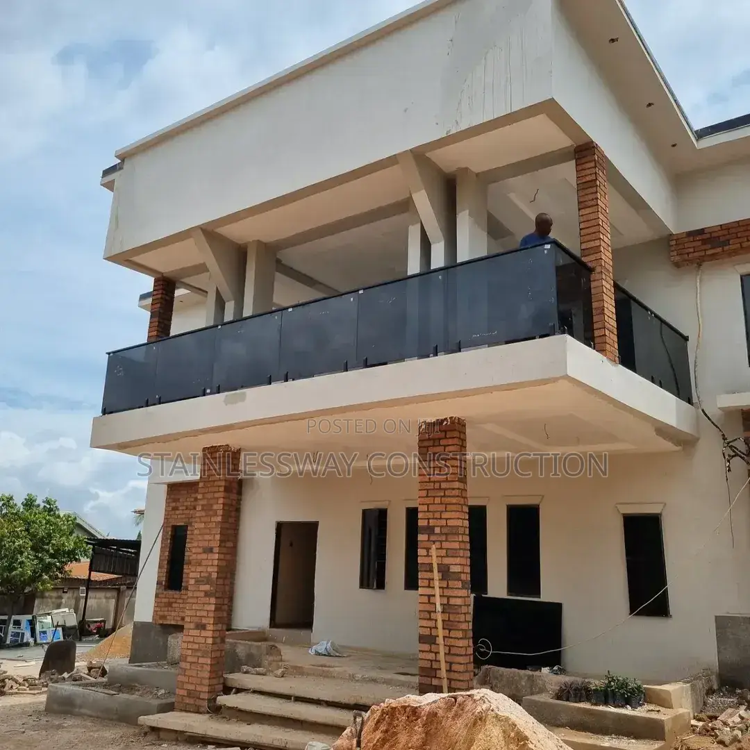 10mm Black/Dark Grey Glass Balcony at Asaba