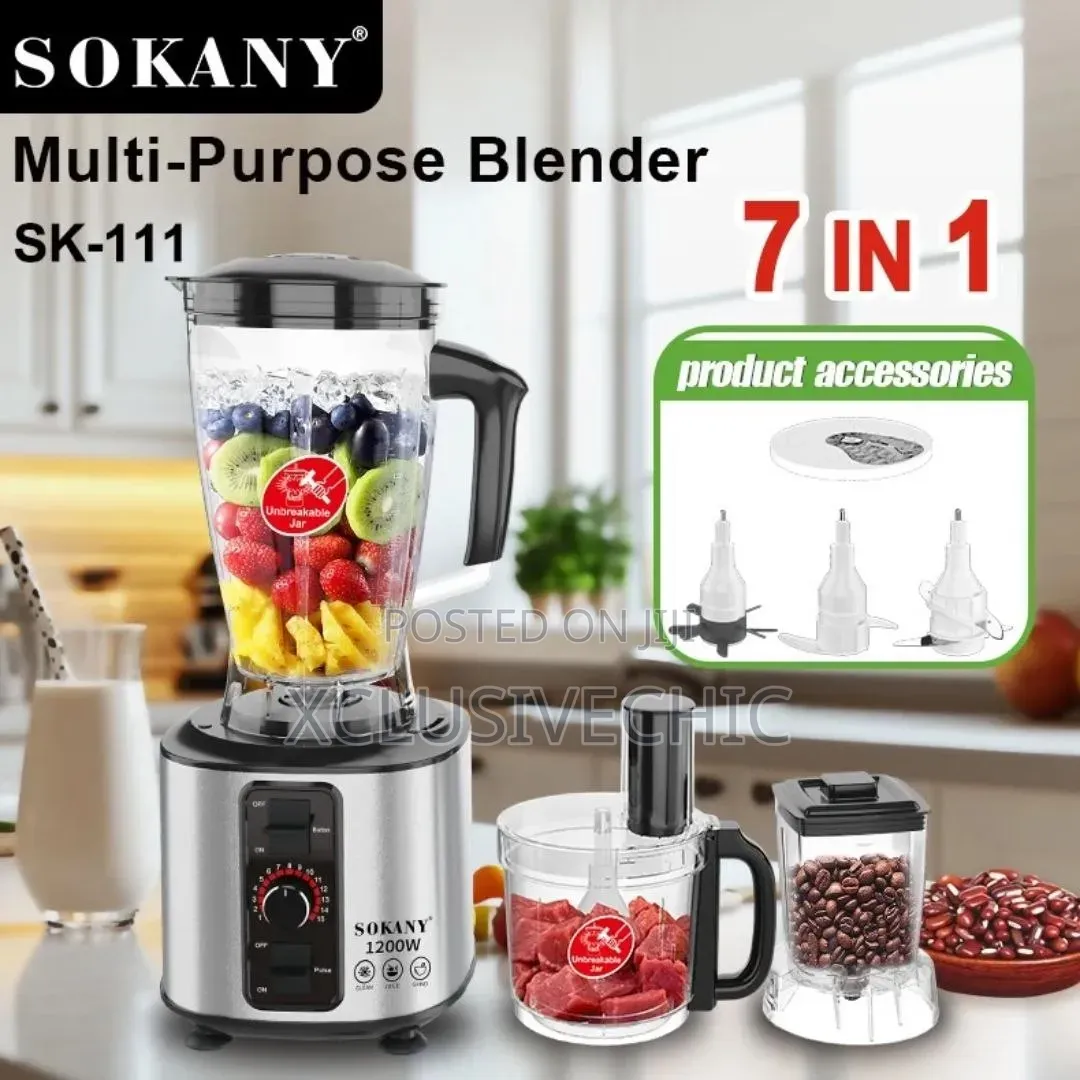 Sokany 7 in 1 Multi-Purpose Blender Food Processor