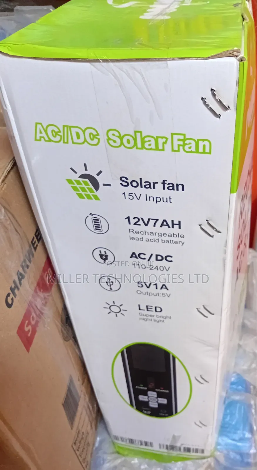New Upgrade Iwin Rechargeable Solar Fan 18inches