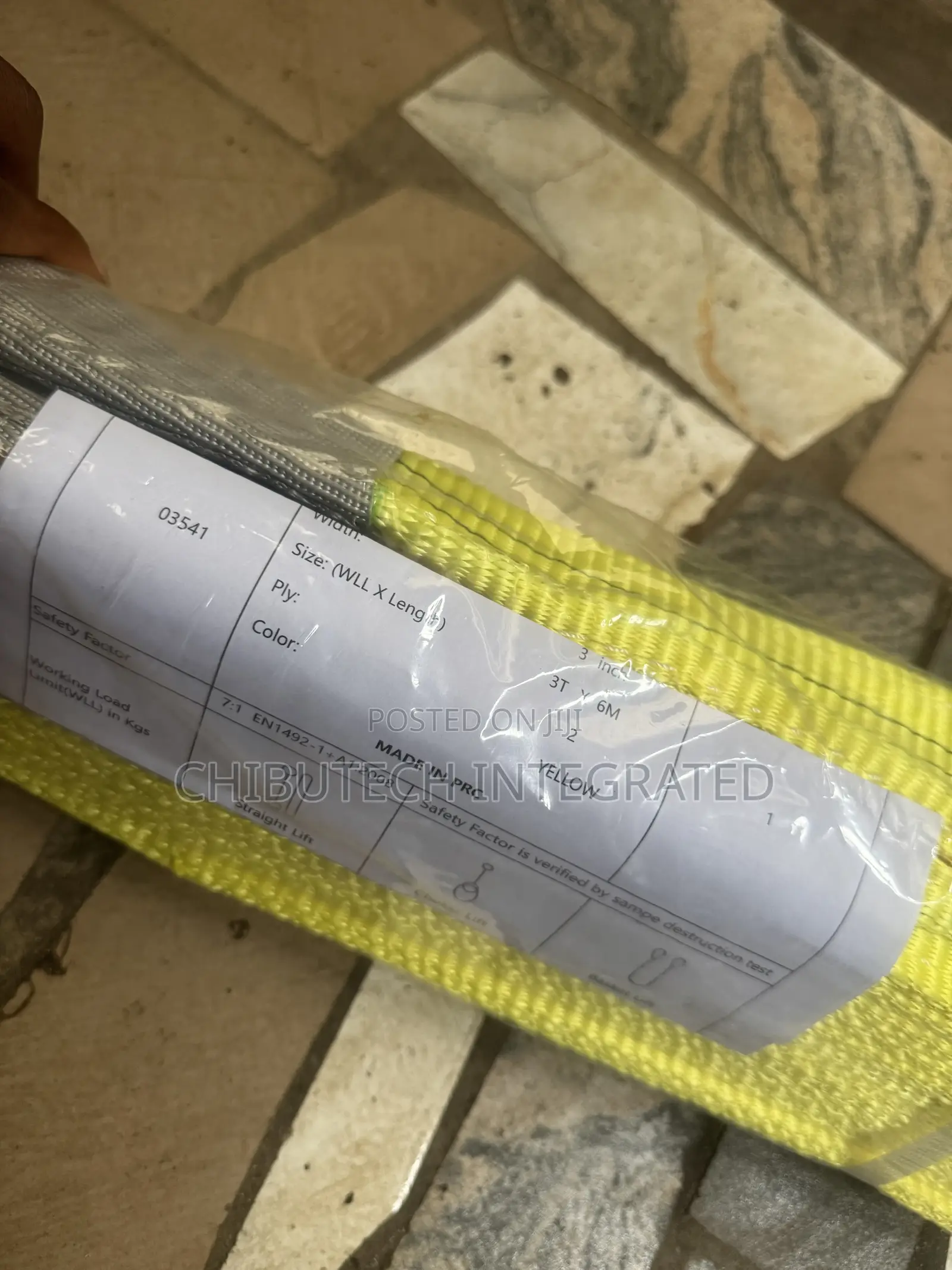 3-Ton Flat Polyester Woven Webbing Lifting Sling Belt (3T X 6M)