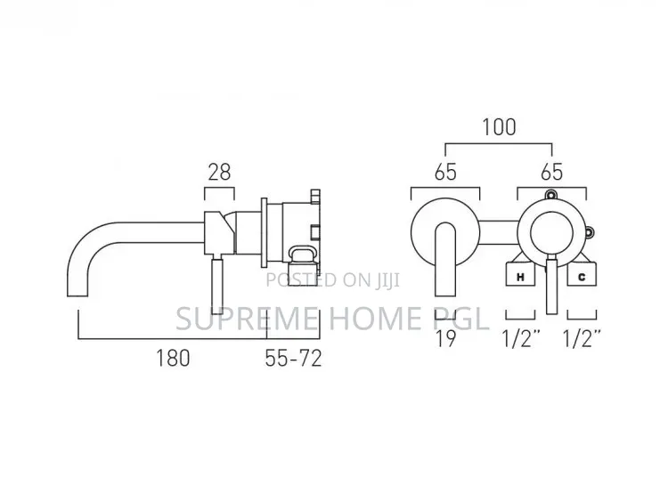 High Quality Vado Wall-Mounted Mixer Tap