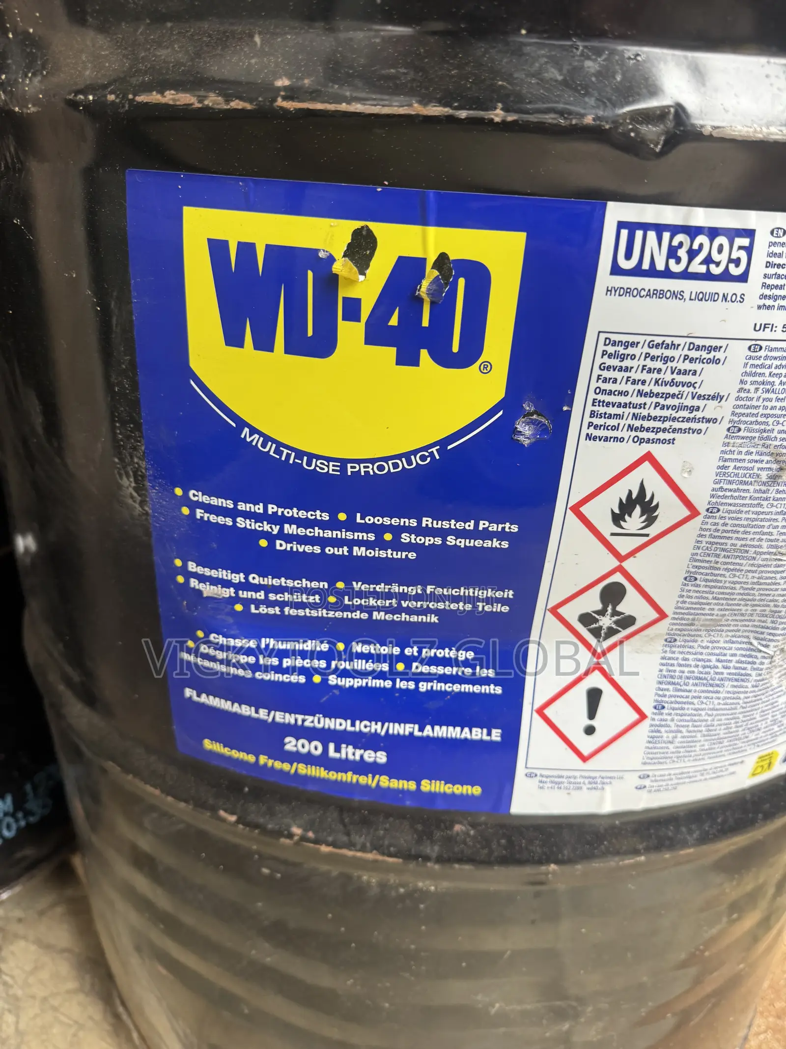 WD-40 Multi Use Purpose 200Liters//Drum