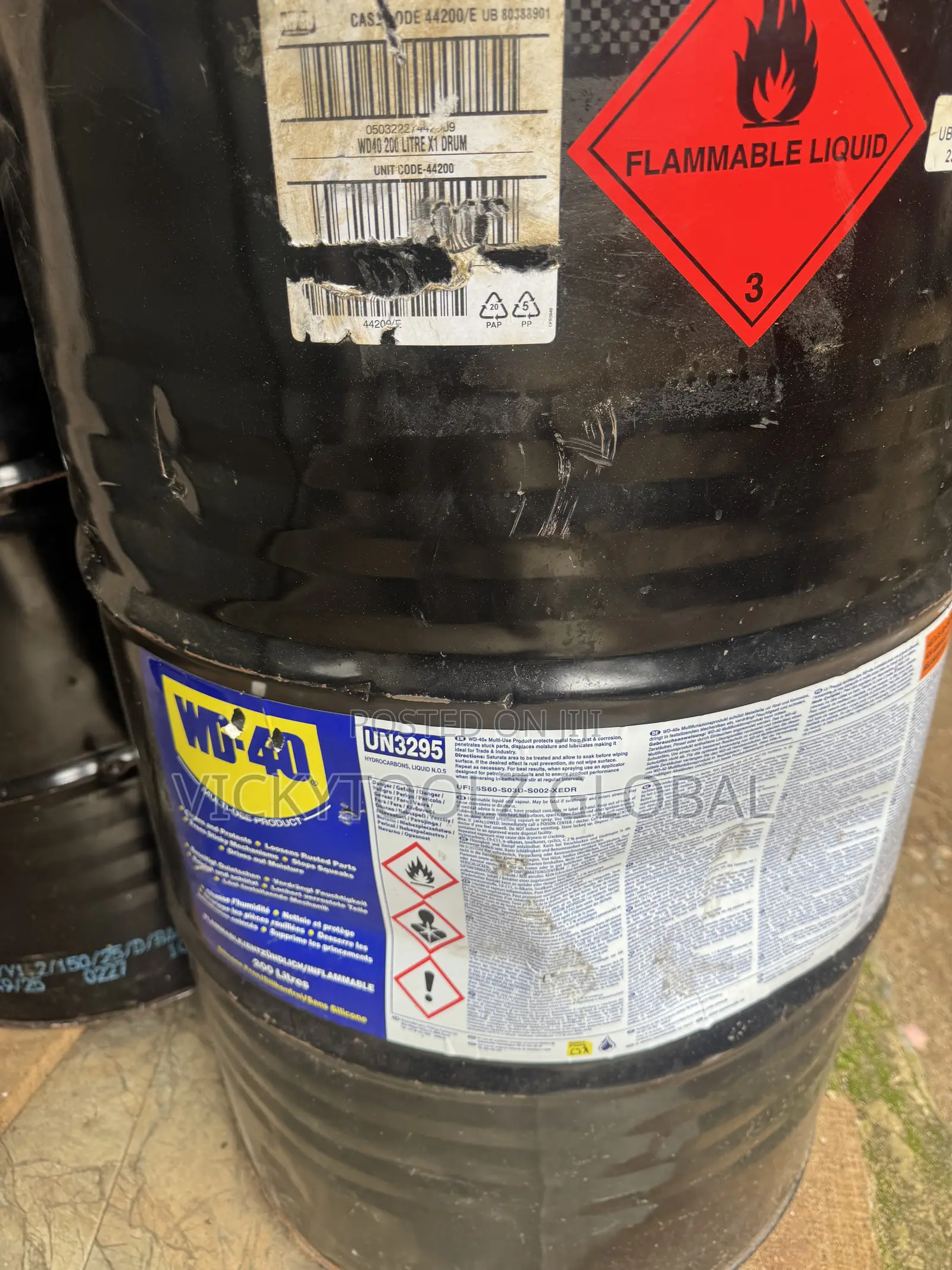 WD-40 Multi Use Purpose 200Liters//Drum