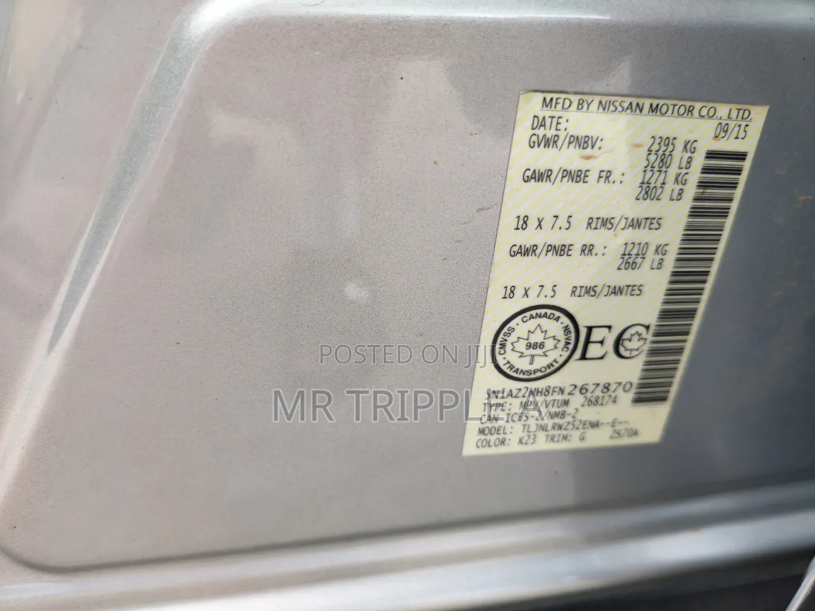 Nissan Murano 2016 Silver