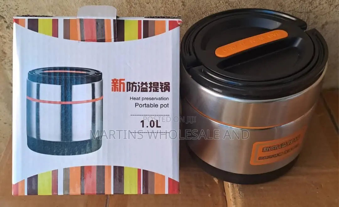 Insulated Stainless Steel Food Flask (Labeled as a "Heat