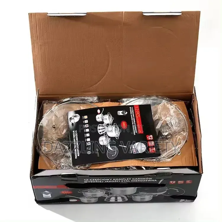 12pcs High Quality Stainless Cookware Set