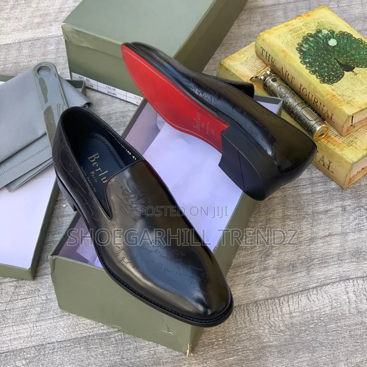 Berluti Leather Red Bottoms Soles in 3 Colours