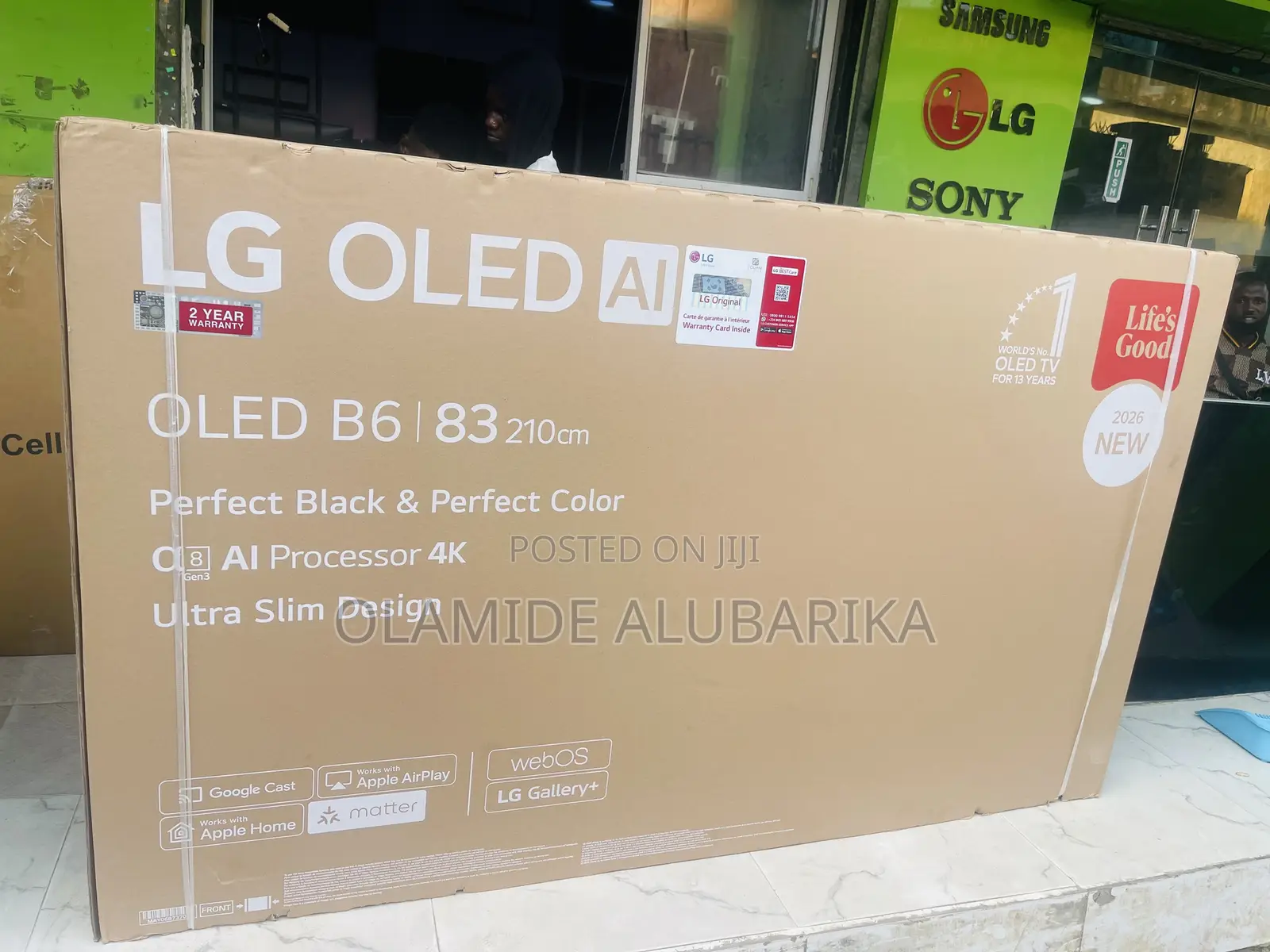 LG Oled 83” B6 2026 Model Processor Ai Gen3 Ultra HD Display 120Hz