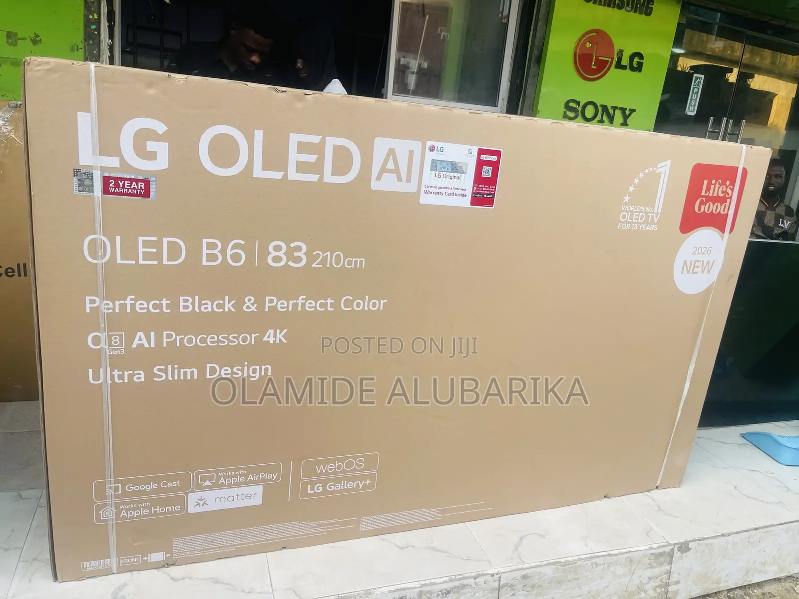 LG Oled 83” B6 2026 Model Processor Ai Gen3 Ultra HD Display 120Hz