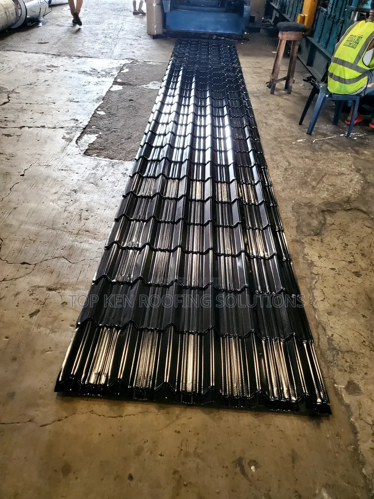 Black Steptiles Aluminium Sheet 0.55mm