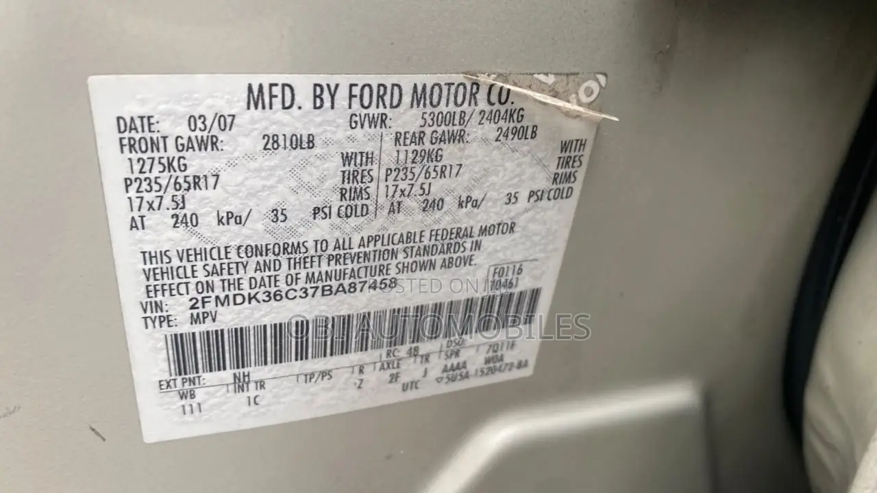 Ford Edge 2007 White