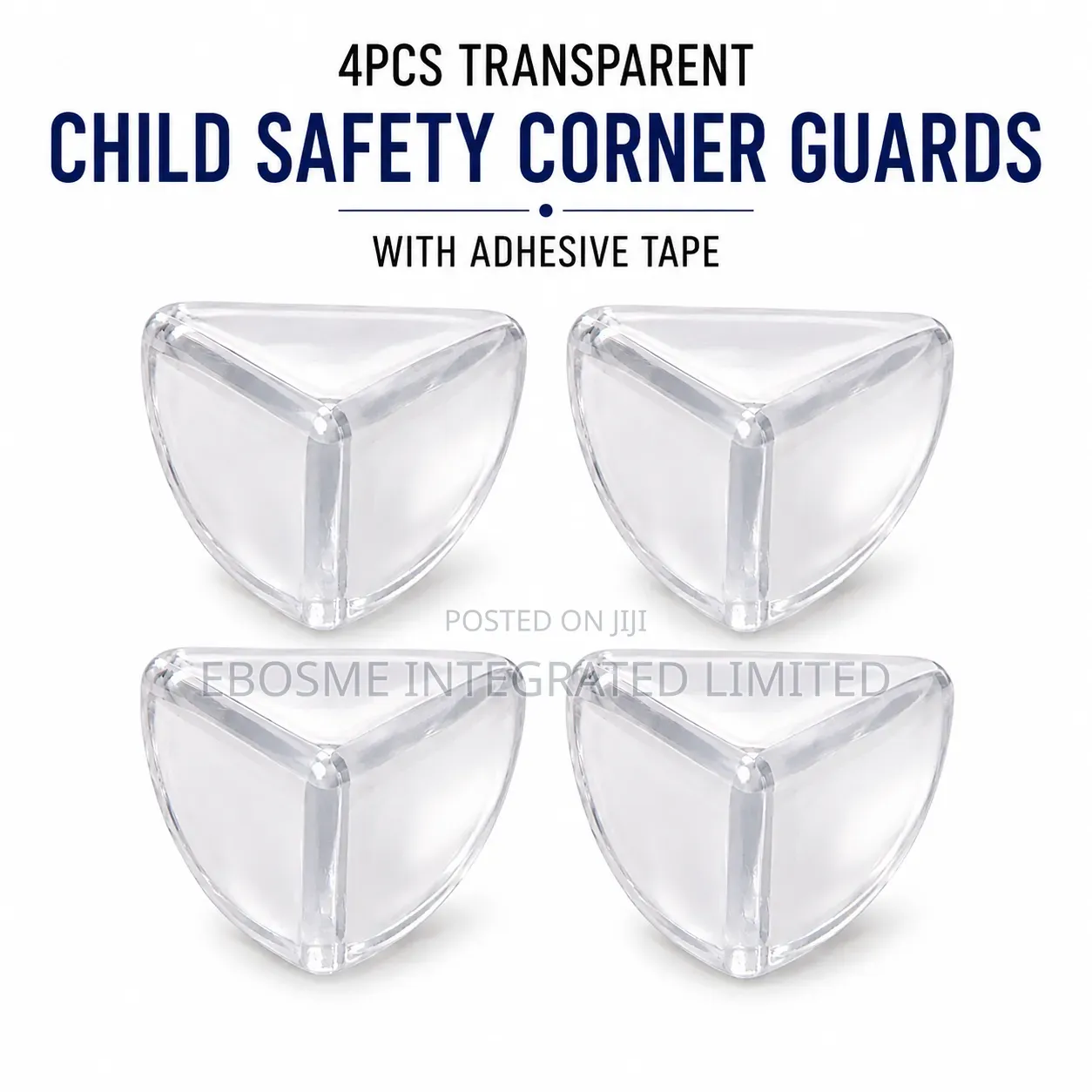 4pcs Transparent Child Safety Corner Guards With Adhesive Tape