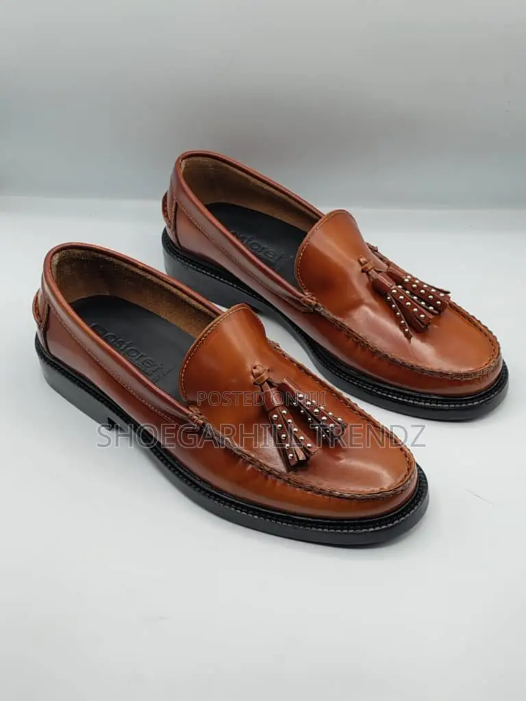 Men Shoes Tassel Refined Leather Loafers