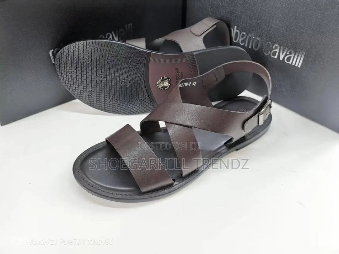 Roberto Cavalli Men's Quality Sandals in Black and Brown Colours