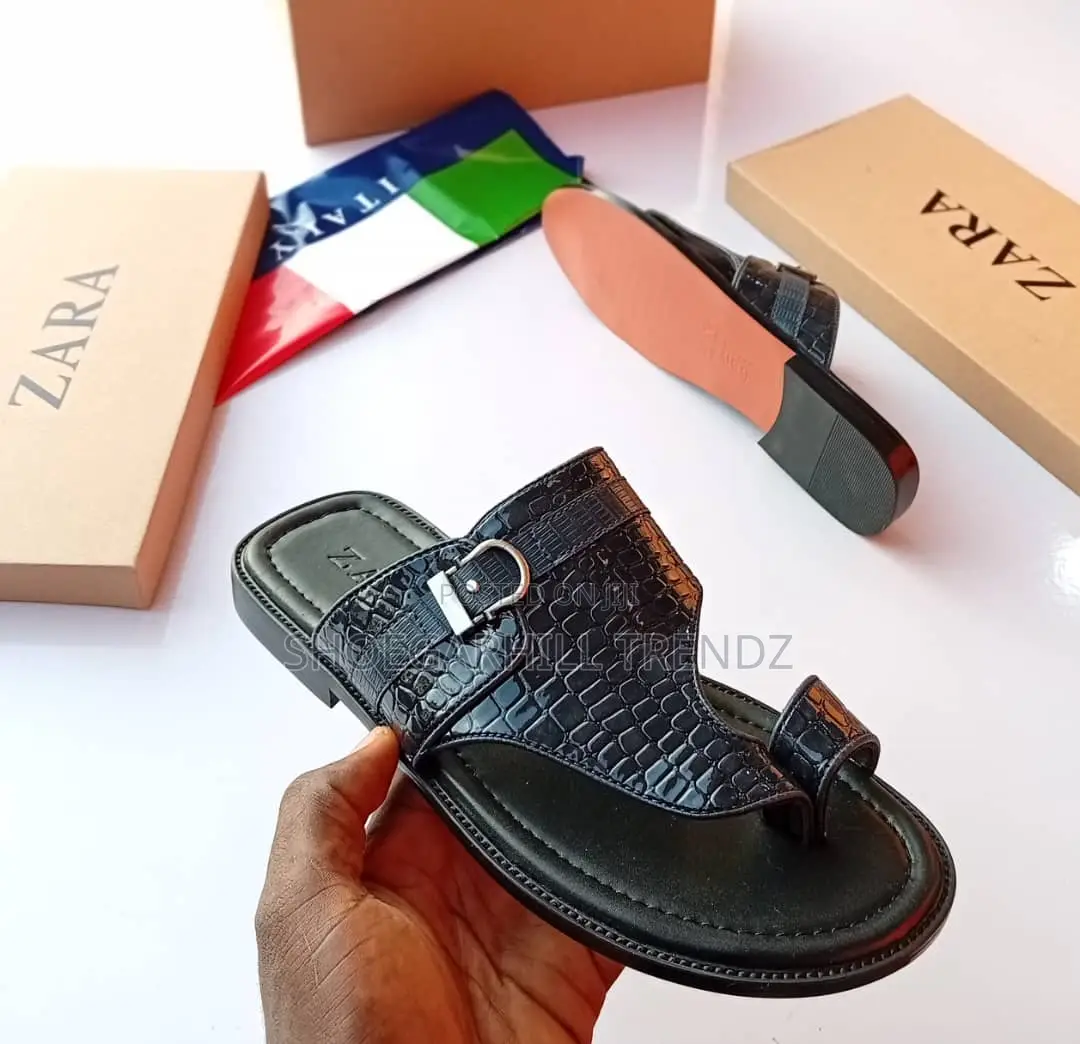 Zara PalmQuality Leather Slippers