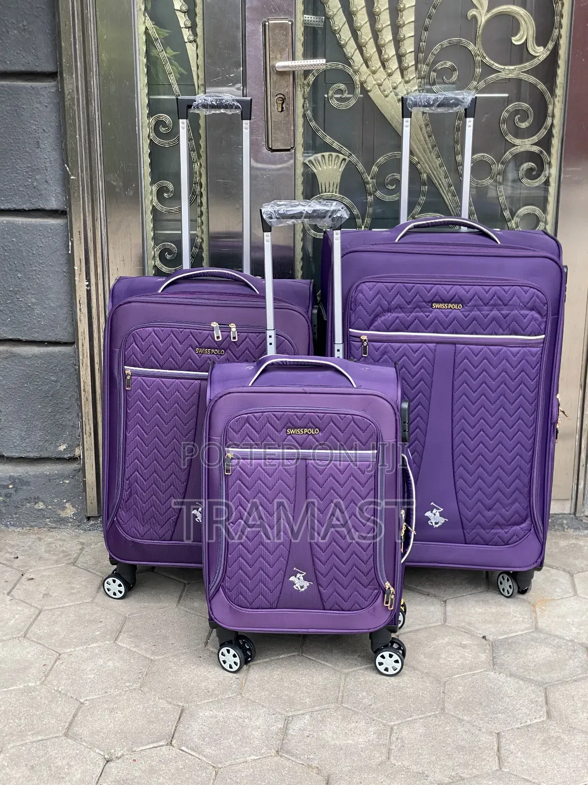 Swiss Polo Polyester Luggage – Purple