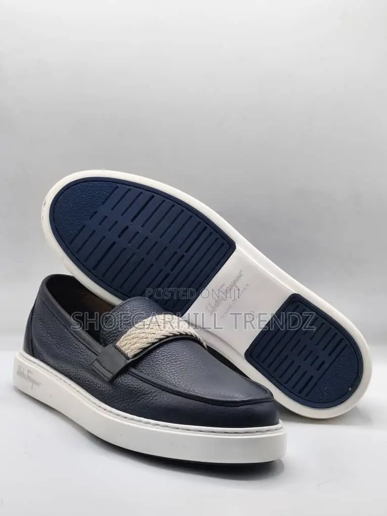 Sf Men Italian Loafer Shoes Black and Brown in 2 Designs