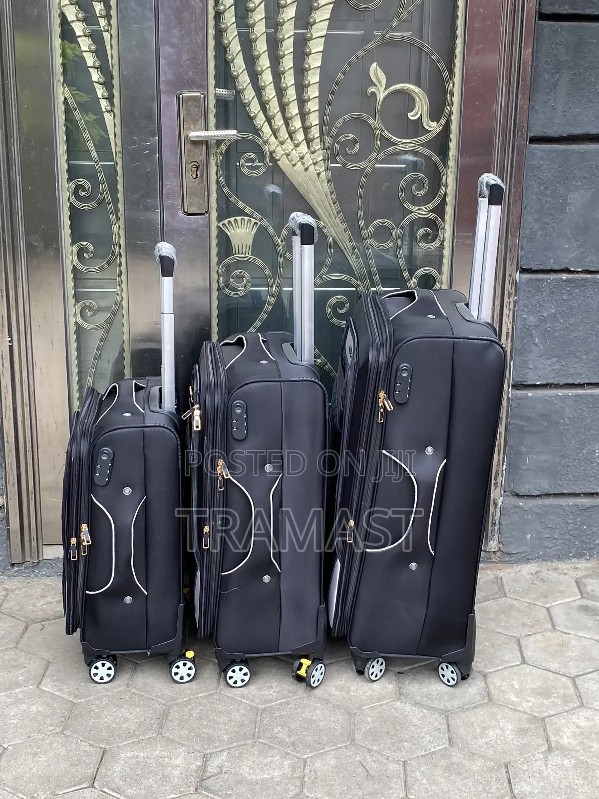 Swiss Polo Polyester Luggage – 3 Pieces Black