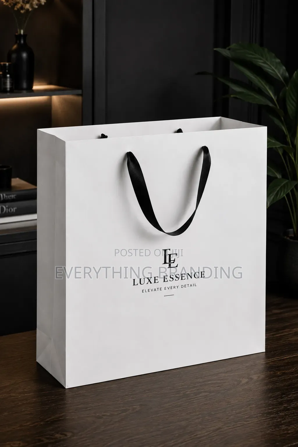 100pcs White A3 Kraft Paper Bags With Rope Handle – Retail Gifts