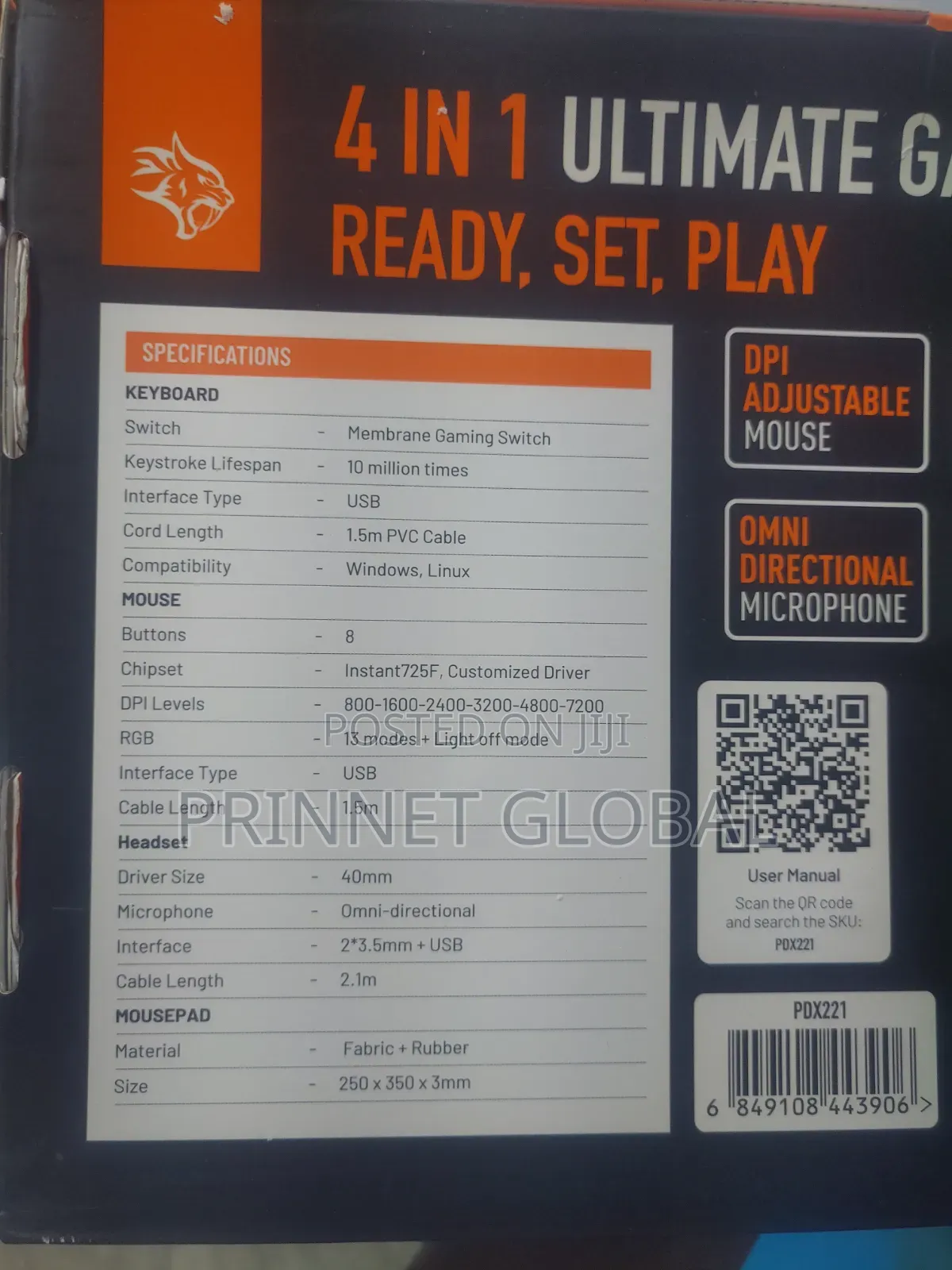 Porodo Ultimate Gaming Kit 4in1