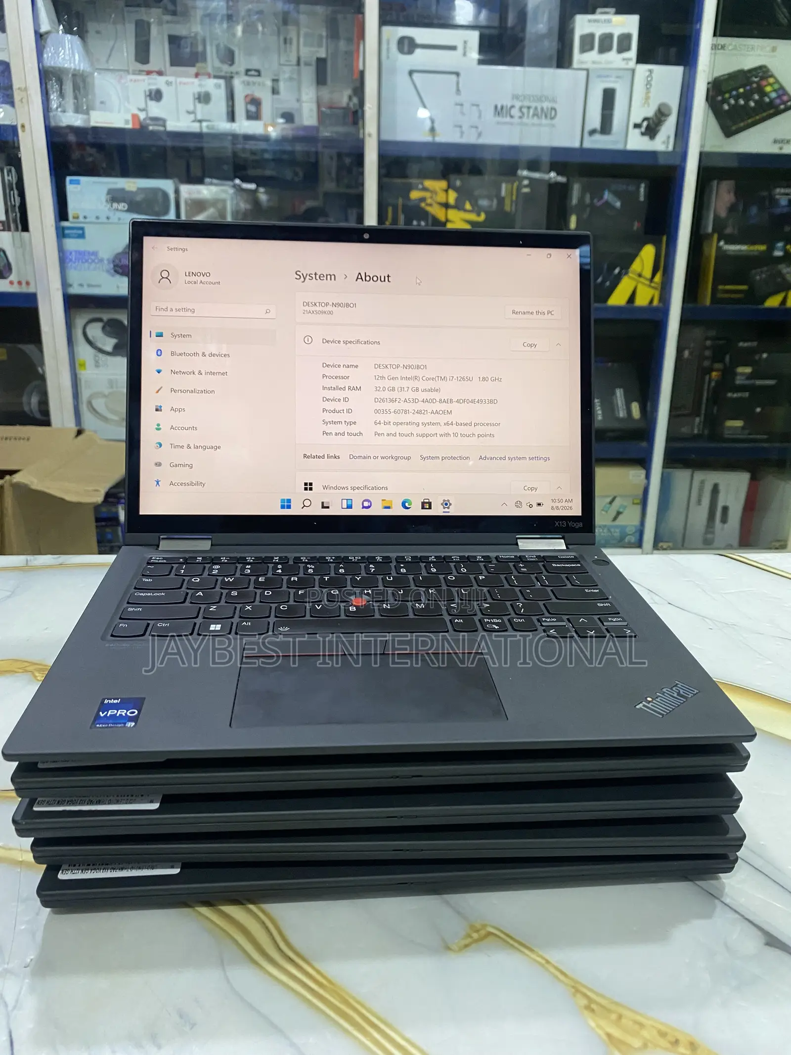 Laptop Lenovo ThinkPad x13 Yoga 32GB Intel Core i7 SSD 256GB
