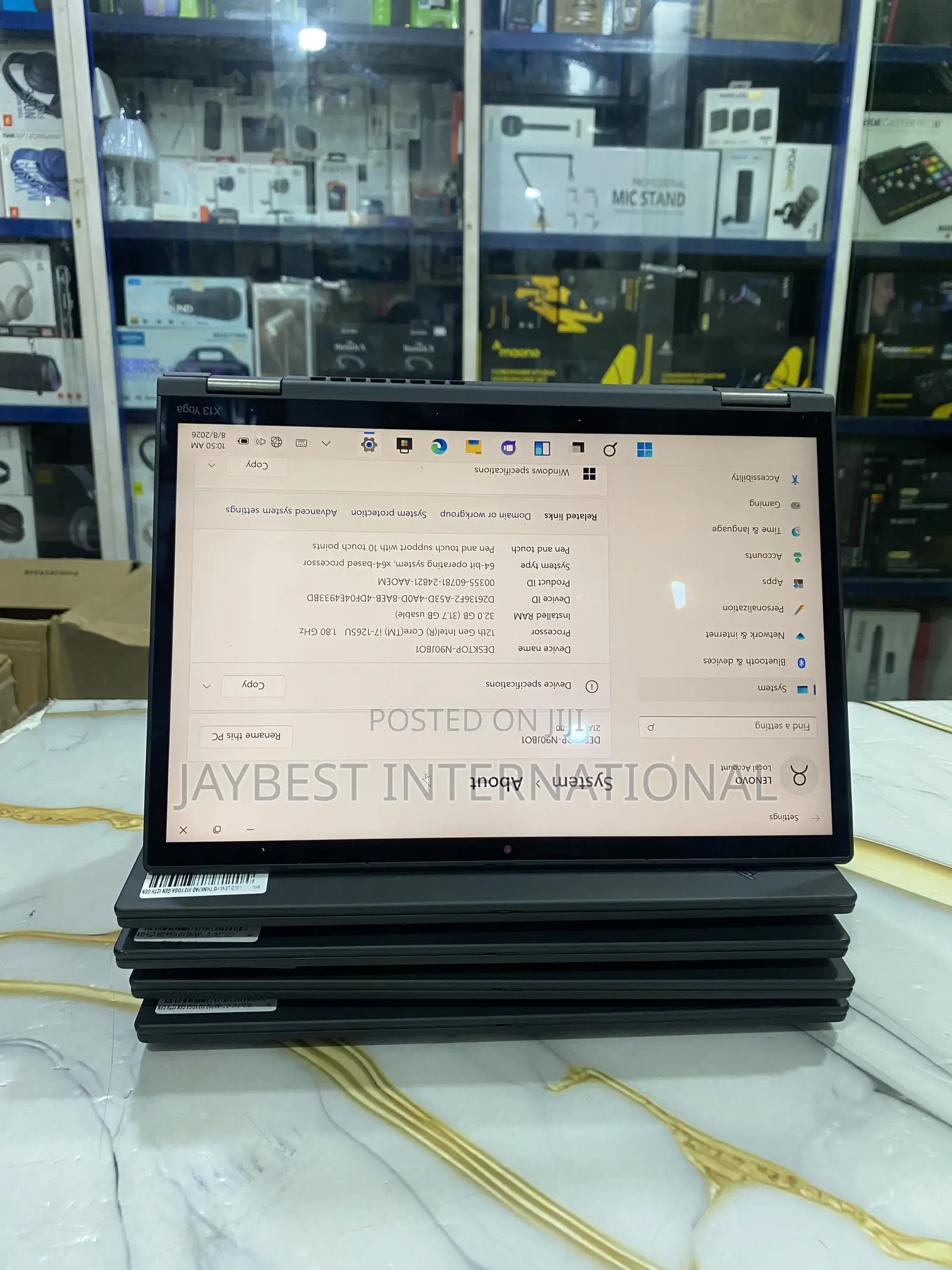 Laptop Lenovo ThinkPad x13 Yoga 32GB Intel Core i7 SSD 256GB