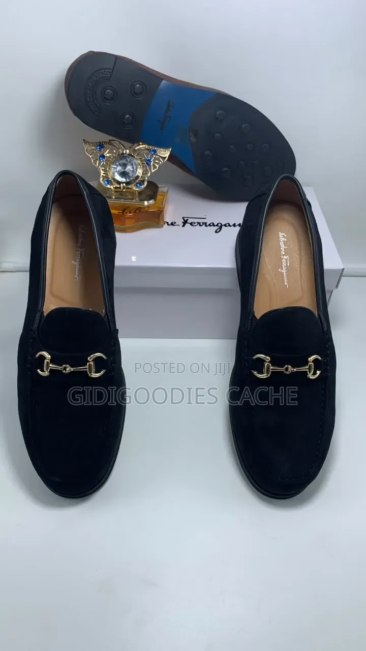 Ferragamo Men's Suede Horsebit Loafers in 3 Colors Size 40-46