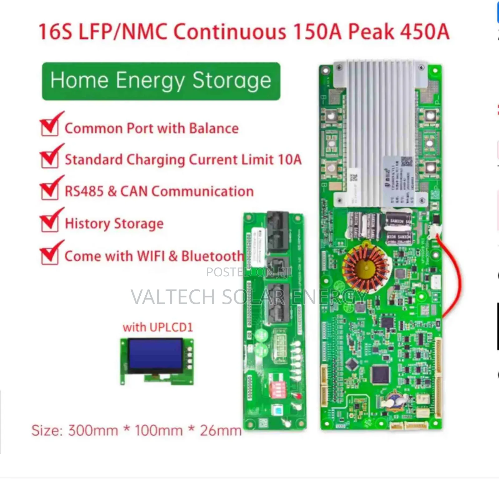 JBD BMS Up16so19 150a 8s-16s Ess Wifi Bluetooth Smart BMS