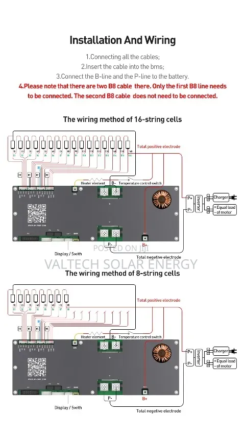 Jk Pb2a16s10p 100a 8s-16s 2a Active Balancer Smart BMS With Comms