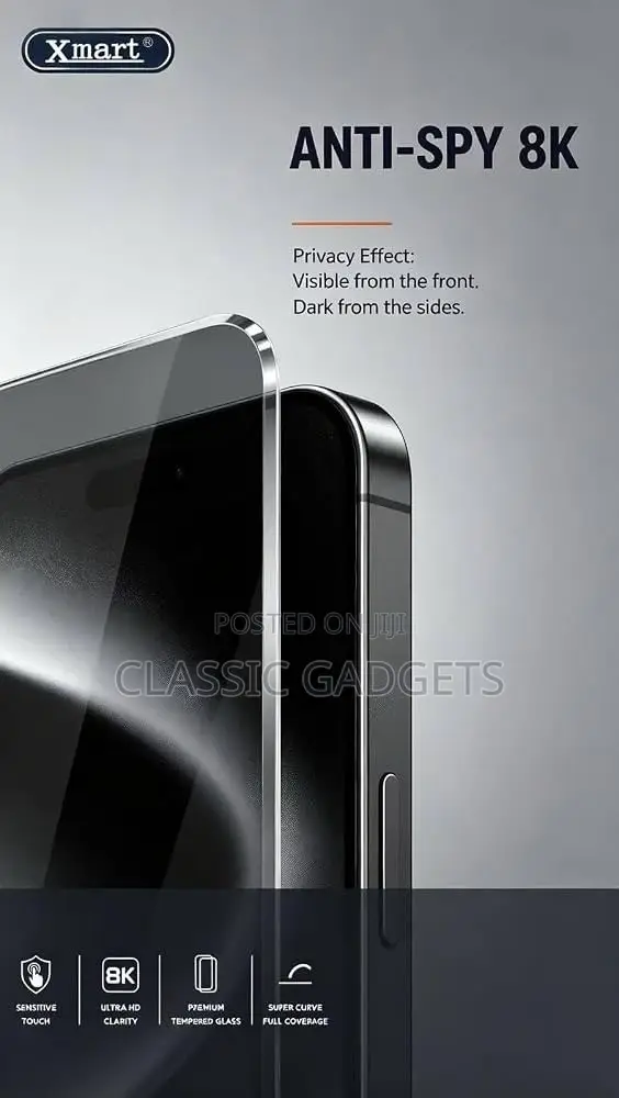 XMART Borderless Privacy Screen Protector for iPhone 16 Pro Max