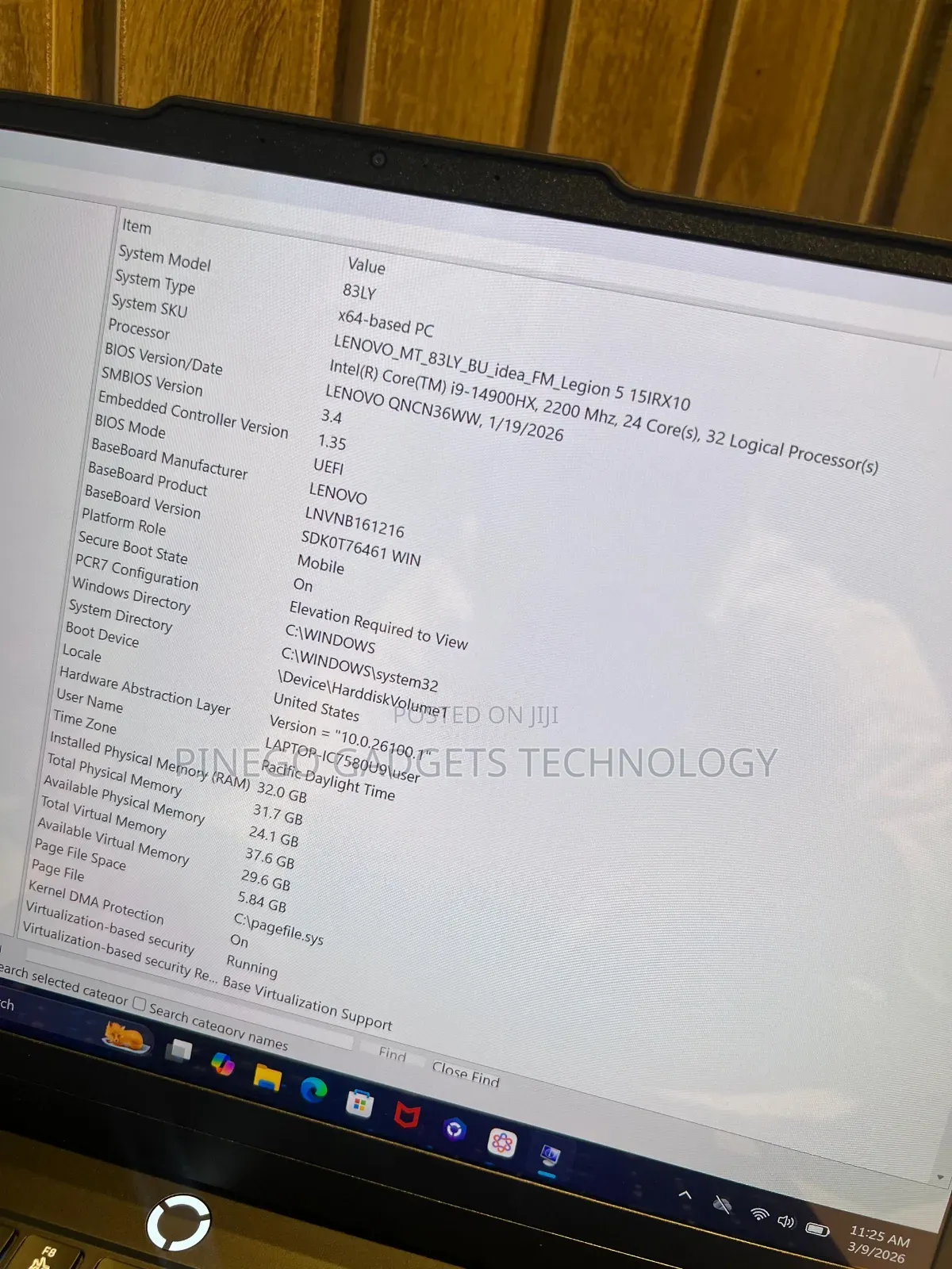 Laptop Lenovo Legion 5 32GB Intel Core i9 SSD 1T