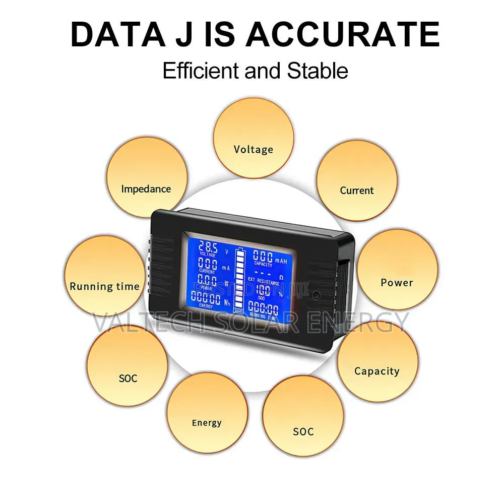 DC Battery Meter LCD Capacity Voltage Monitor With 300A Shunt