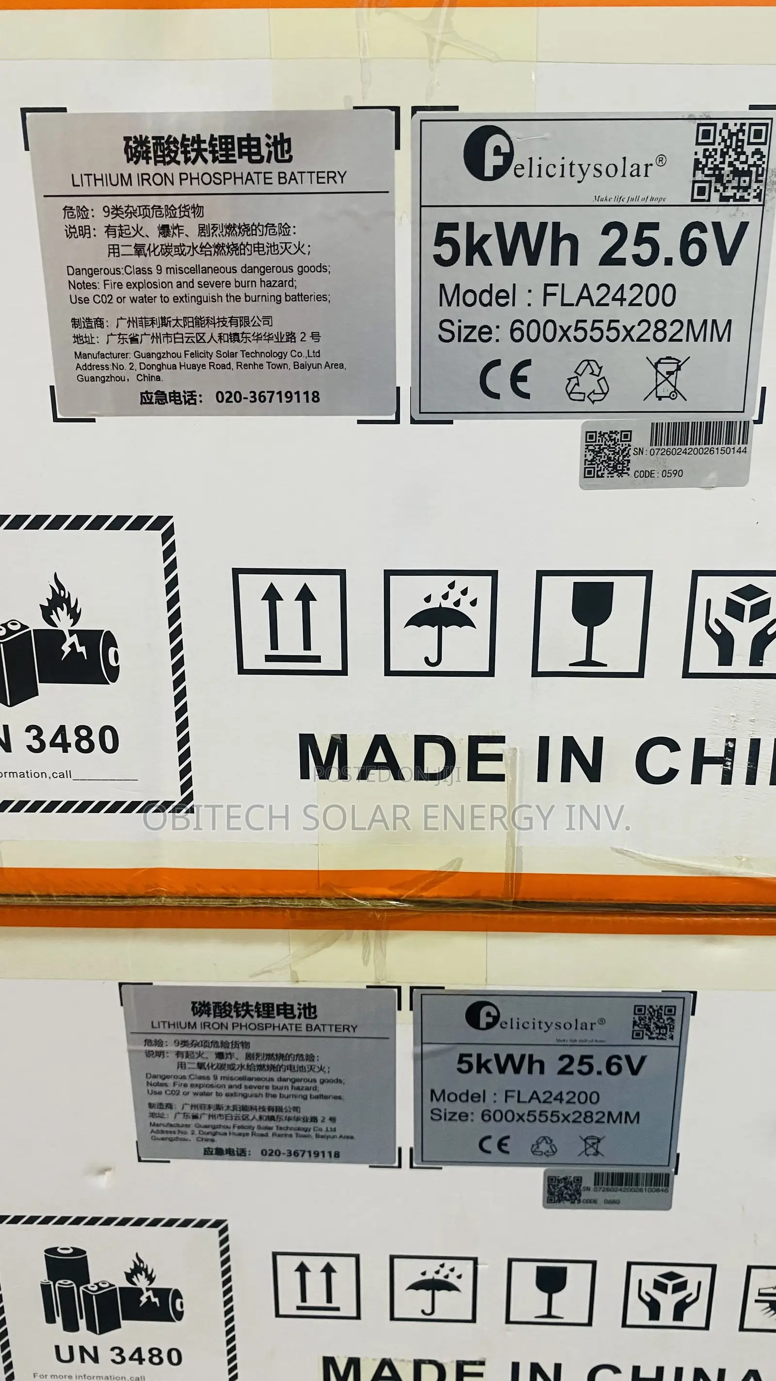 5kWh 25.6V Felicity Lithium Iron Phosphate Battery