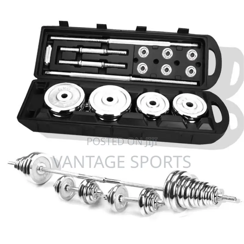 50kg Chrome Dumbbell Set – Free Delivery in Lagos