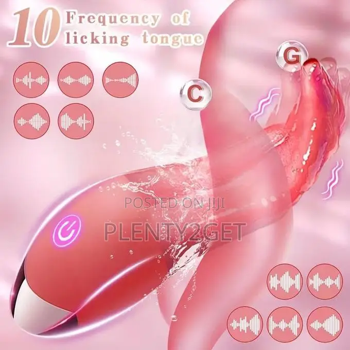 10 Frequency Licking Tongue Clitoral Stimulation Female Sex Toy G-Spot