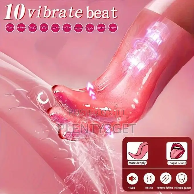 10 Frequency Licking Tongue Clitoral Stimulation Female Sex Toy G-Spot