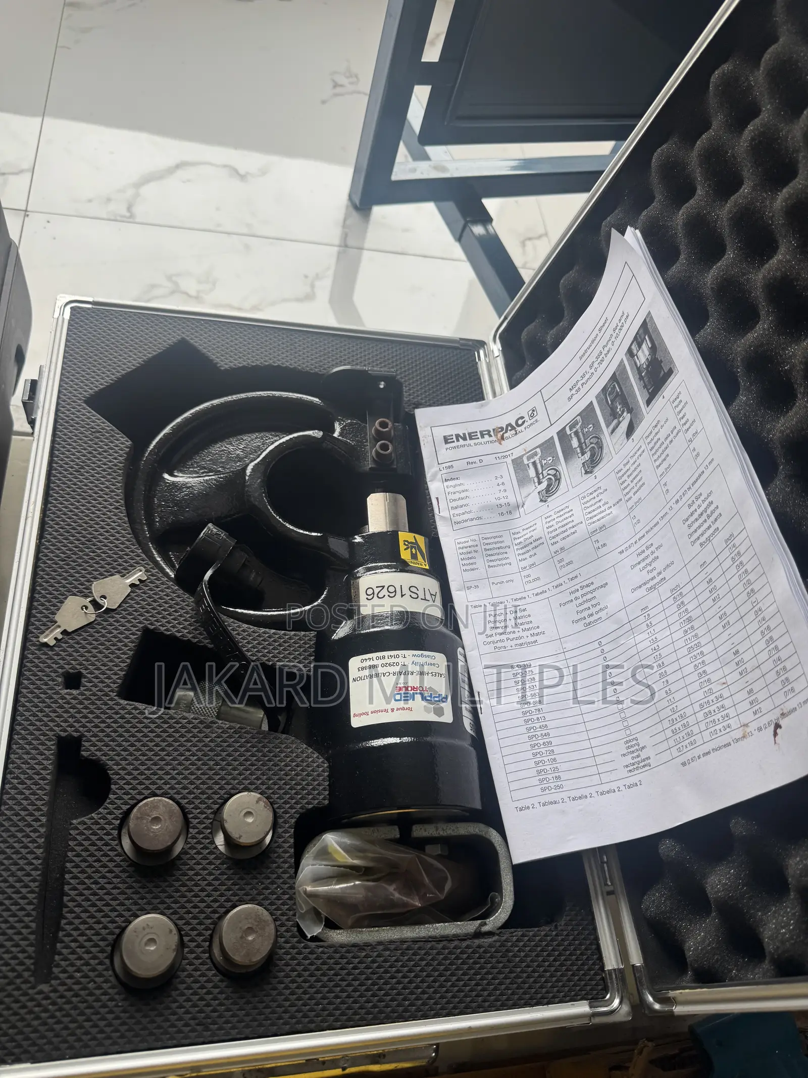 Enerpac SP-35S Hydraulic Hole Punch Kit